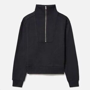 Everlane Track Half-Zip - Black Small